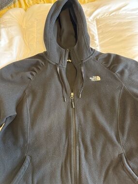 The North Face Black Hooded Full-Zip Fleece Jacket